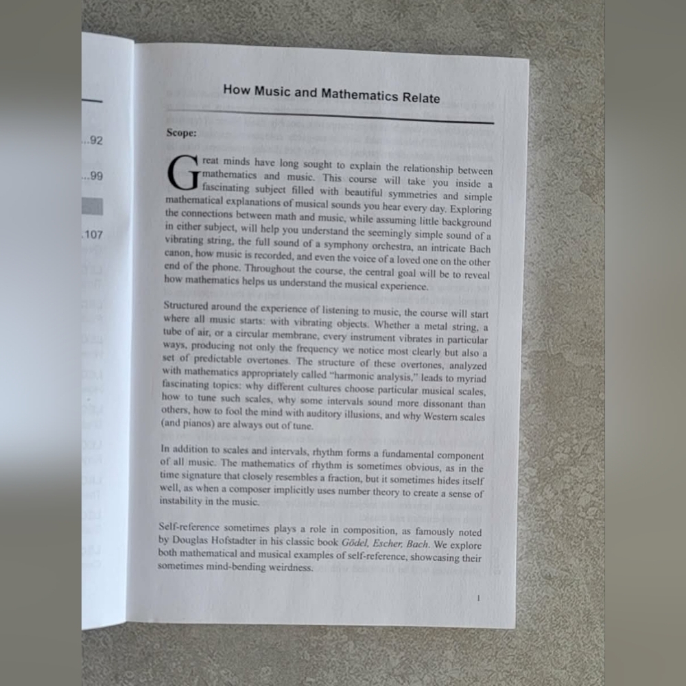 Course Guidebook How Music And Mathematics Relate By David Kung - Picture 3 of 4